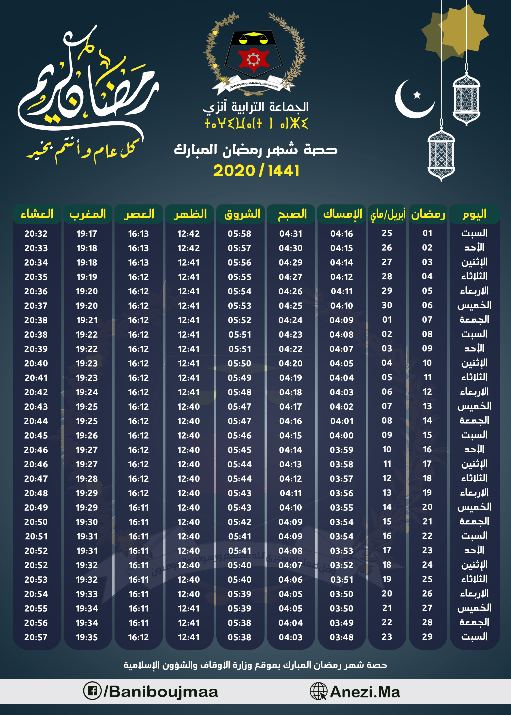 حصة شهر رمضان المبارك